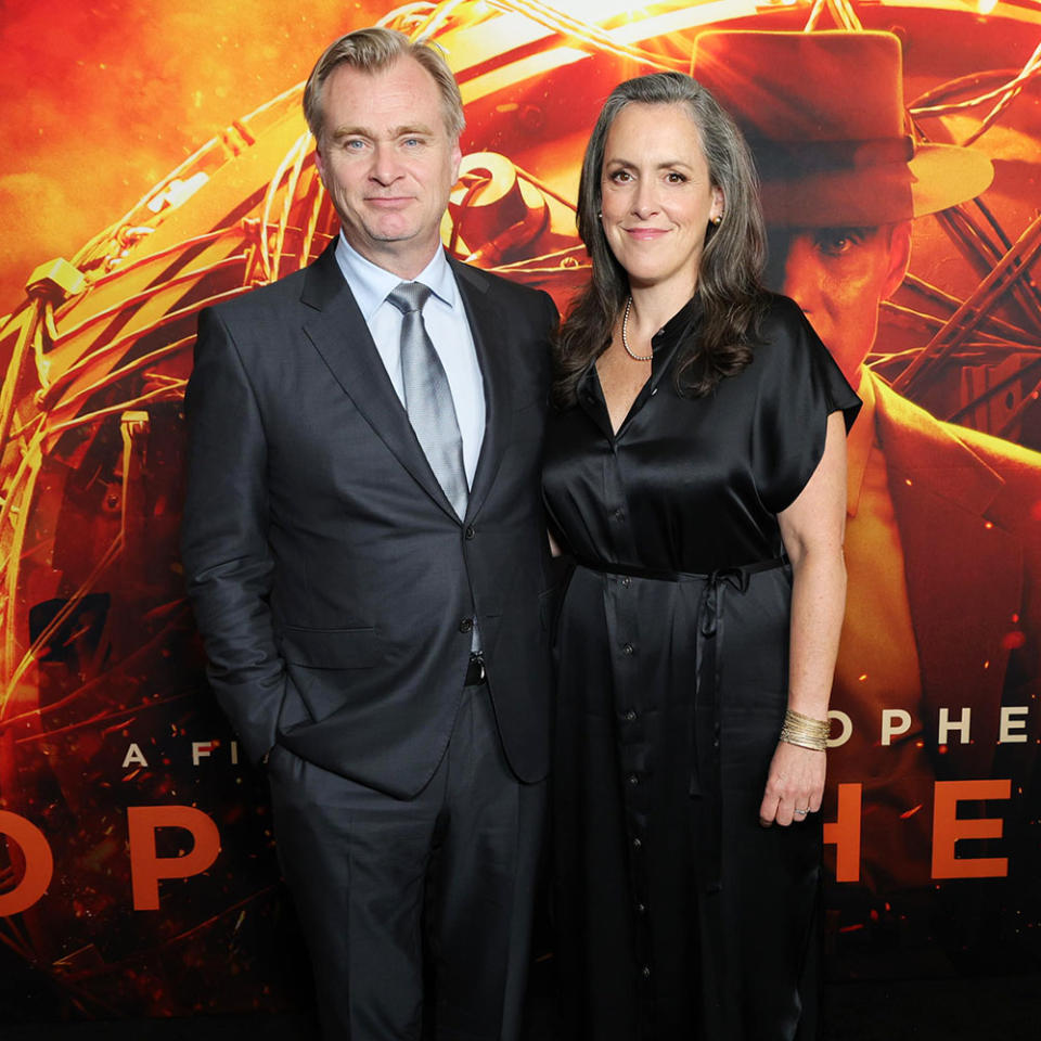 Christopher Nolan and Emma Thomas attend a special screening of OPPENHEIMER presented by the Filmmakers to celebrate the contributions of the film's crew and craftspeople at the AMC Lincoln Square on July 17, 2023 in New York City.
