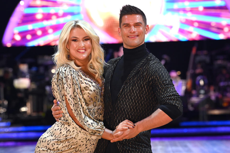 Sara Davies and Aljaz Skorjanec during the Strictly Come Dancing Live Tour press launch