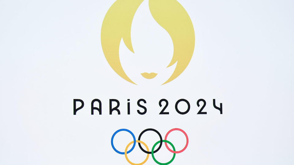 The logo for the Paris 2024 Olympic Games, pictured here at its unveiling.