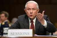 <p>Attorney General Jeff Sessions testifies during a US Senate Select Committee on Intelligence hearing on Capitol Hill in Washington, DC, June 13, 2017.<br> (Photo: Saul Loeb/AFP/Getty Images) </p>