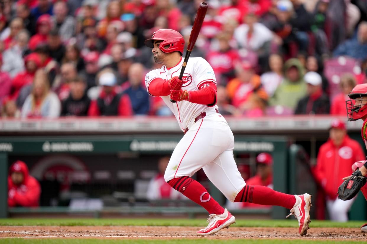 Cincinnati Reds first baseman Christian Encarnacion-Strand had three hits and two RBI on Tuesday against the Philadelphia Phillies.