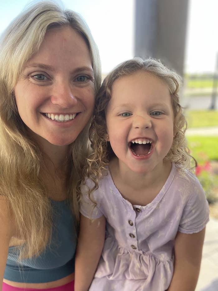 Author with her daughter