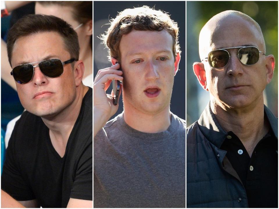 Musk Zuckerberg Bezos