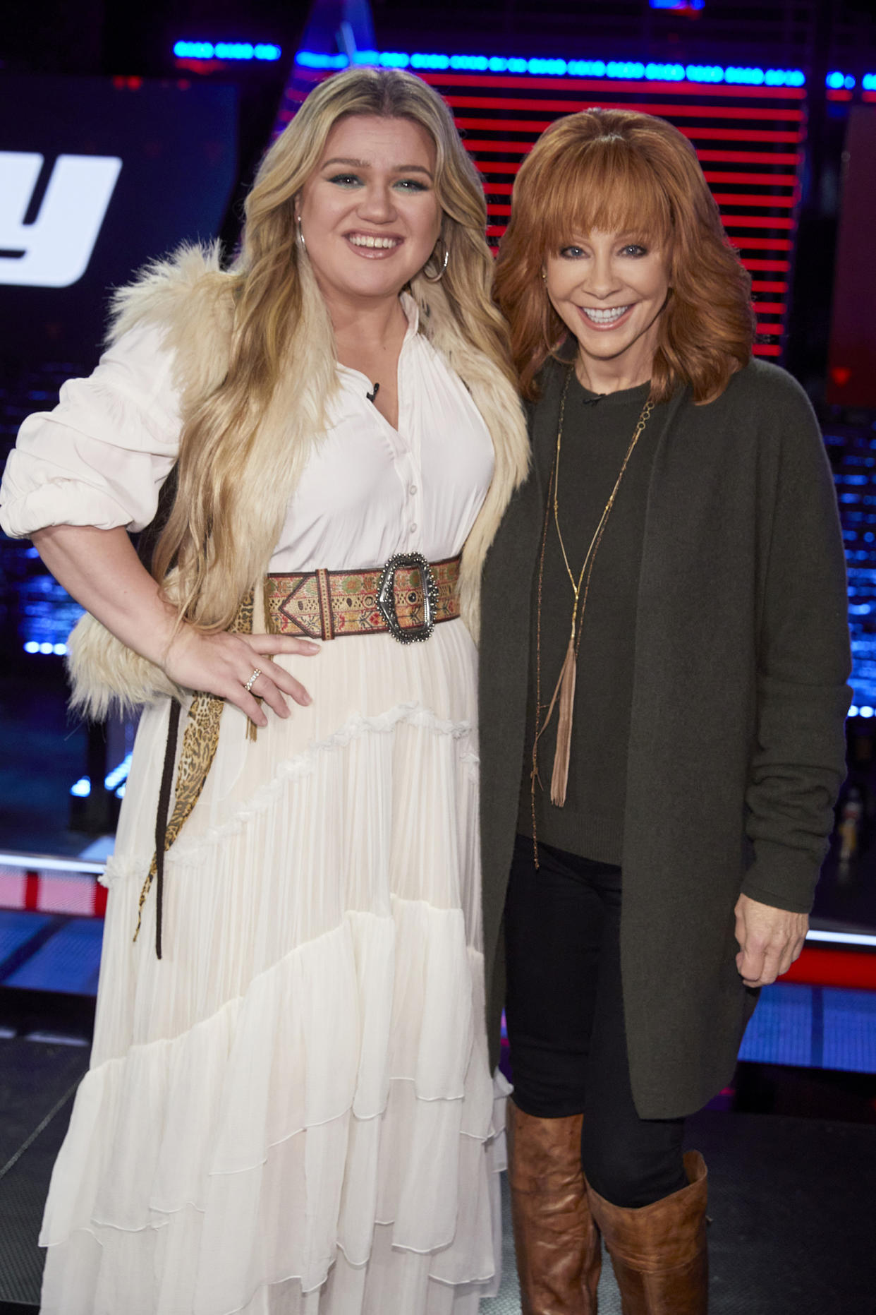 Kelly Clarkson, Reba McEntire on The Voice,  Season 23. (Trae Patton / NBC )