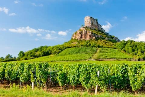 The Rock of Solutré in Burgundy - Credit: GETTY