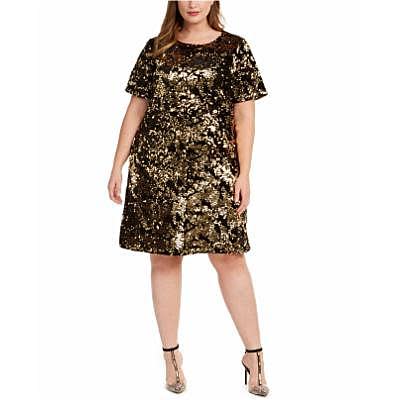 INC Plus Size Two-Tone Sequin Dress, Created For Macy's (Credit: Macy's)