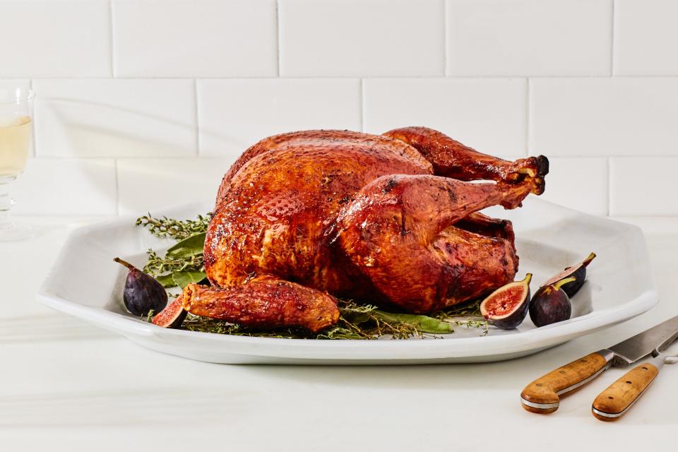 <h1 class="title">The Simplest Roast Turkey</h1><cite class="credit">Photo by Chelsea Kyle, Prop Styling by Beatrice Chastka, Food Styling by Olivia Mack Anderson</cite>