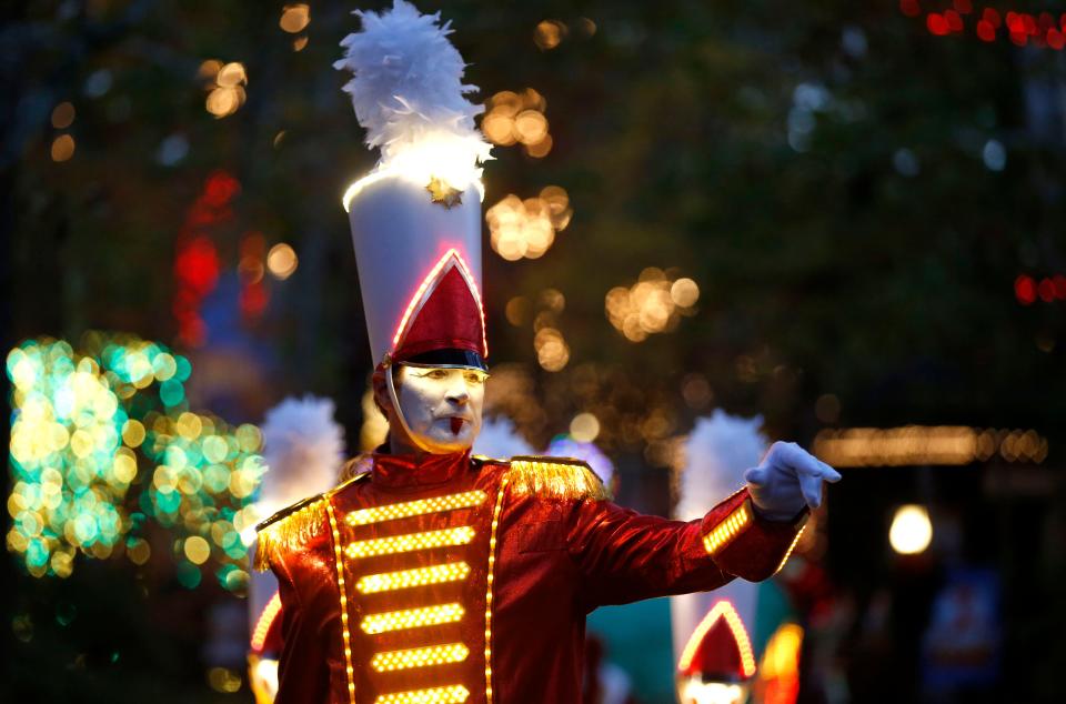 Silver Dollar City kicked off its annual An Old Time Christmas festival on Friday, Nov. 1, 2019 with a lighting of a new 80-foot Christmas tree adorned with LED lights and parade.