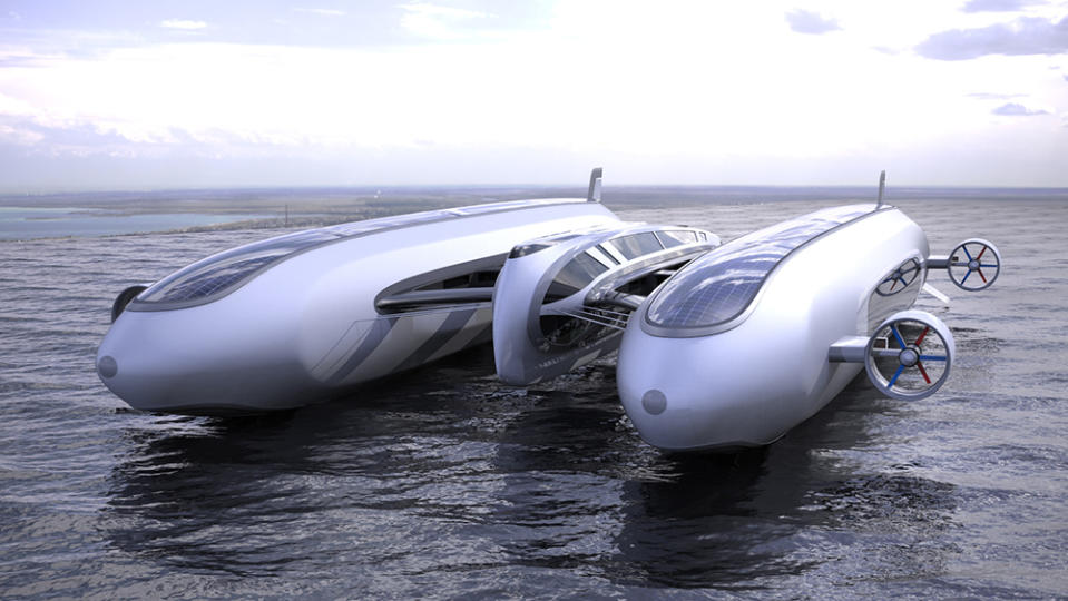 The Air Yacht can either fly or sail. - Credit: Lazzarini Design