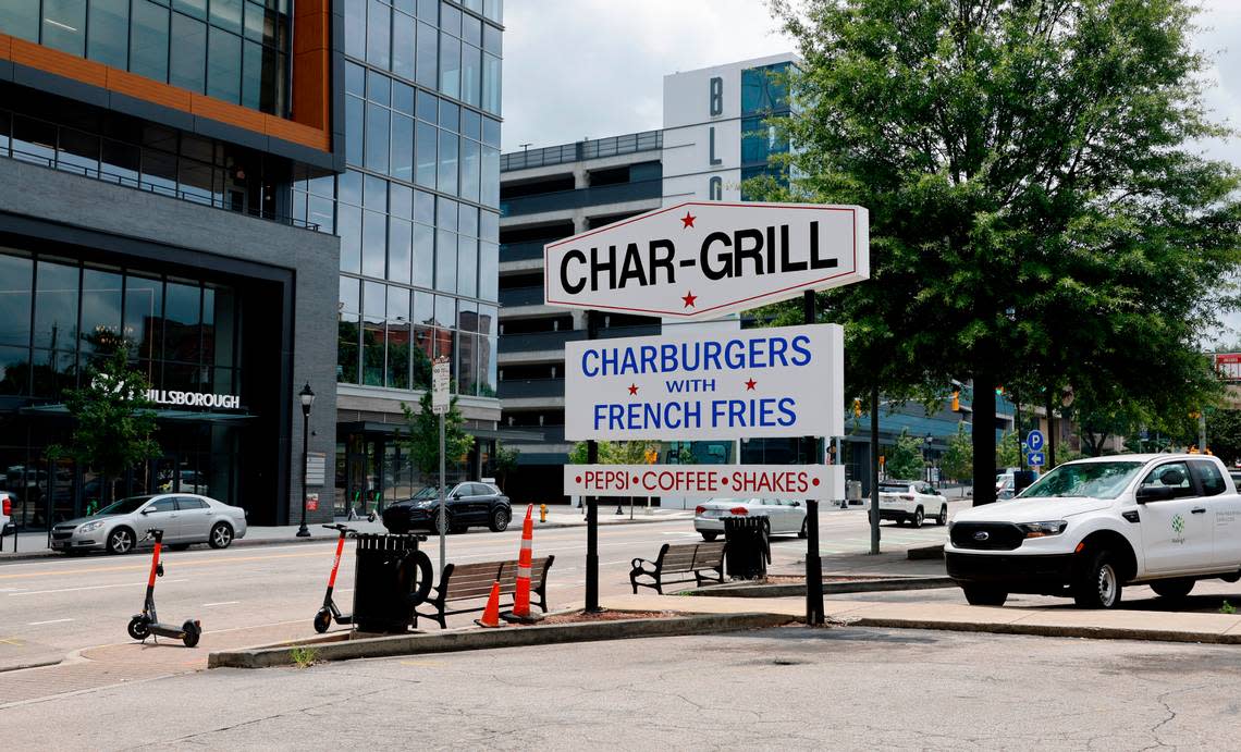 The sign for the Char-Grill at 618 Hillsborough St. in Raleigh, N.C., photographed Wednesday, June 29, 2022.