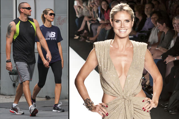 Heidi Klum: Bringt Bodyguard Martin Kristen (l.) sie so zum strahlen? (Bilder: ddp images)