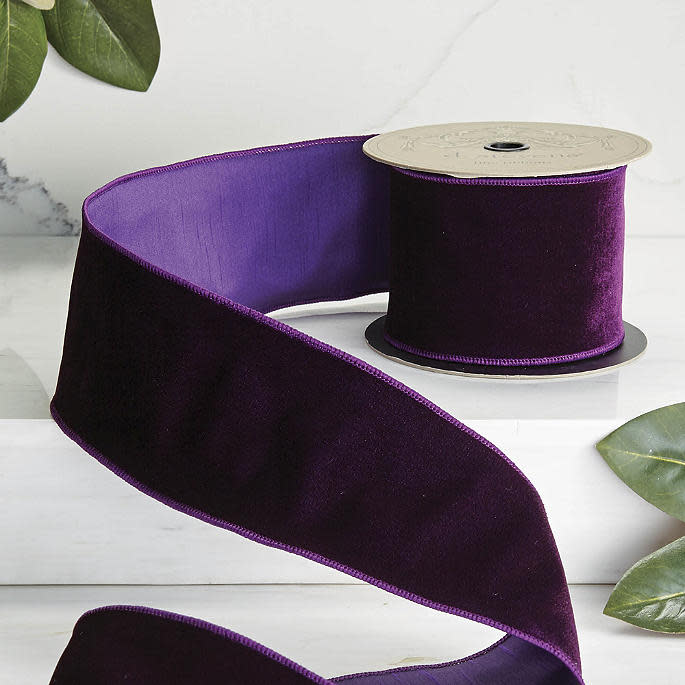 <p><a href="https://go.redirectingat.com?id=74968X1596630&url=https%3A%2F%2Fwww.frontgate.com%2Flenox-aubergine-velvet-ribbon%2Fholiday-decor%2Fhome-decor%2Fribbon-trim%2F1554078&sref=https%3A%2F%2Fwww.veranda.com%2Fdecorating-ideas%2Fadvice-from-designers%2Fg44679960%2Fchristmas-tree-ribbon-ideas%2F" rel="nofollow noopener" target="_blank" data-ylk="slk:Shop Now;elm:context_link;itc:0;sec:content-canvas" class="link ">Shop Now</a></p><p>Aubergine Velvet Ribbon</p><p>frontgate.com</p><p>$89.00</p><span class="copyright">Frontgate</span>