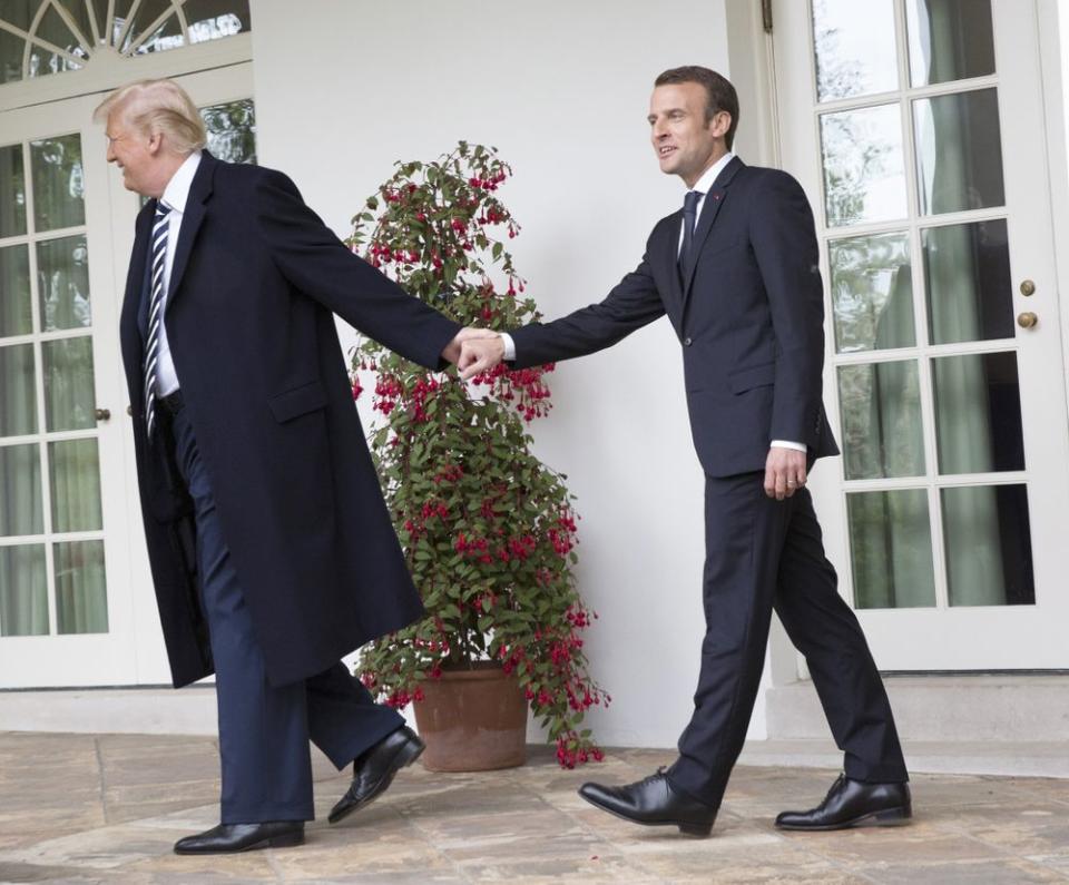 Donald Trump (left) and Emmanuel Macron