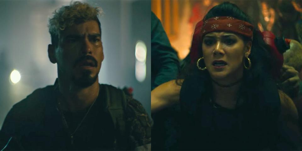 Guzman, Chambers say their silent goodbyes in Army of the Dead before Chambers is eaten by zombies