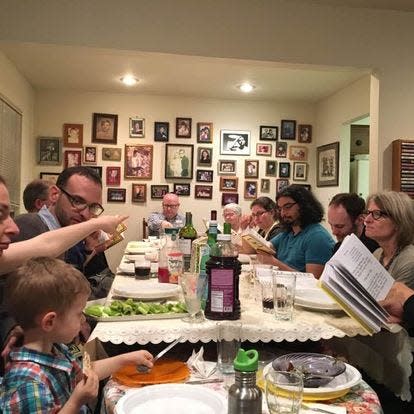 Seder at the author sister's house