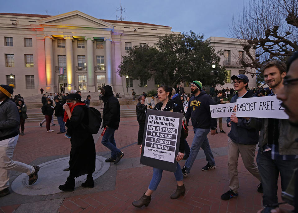 Event canceled as thousands protest in Berkeley