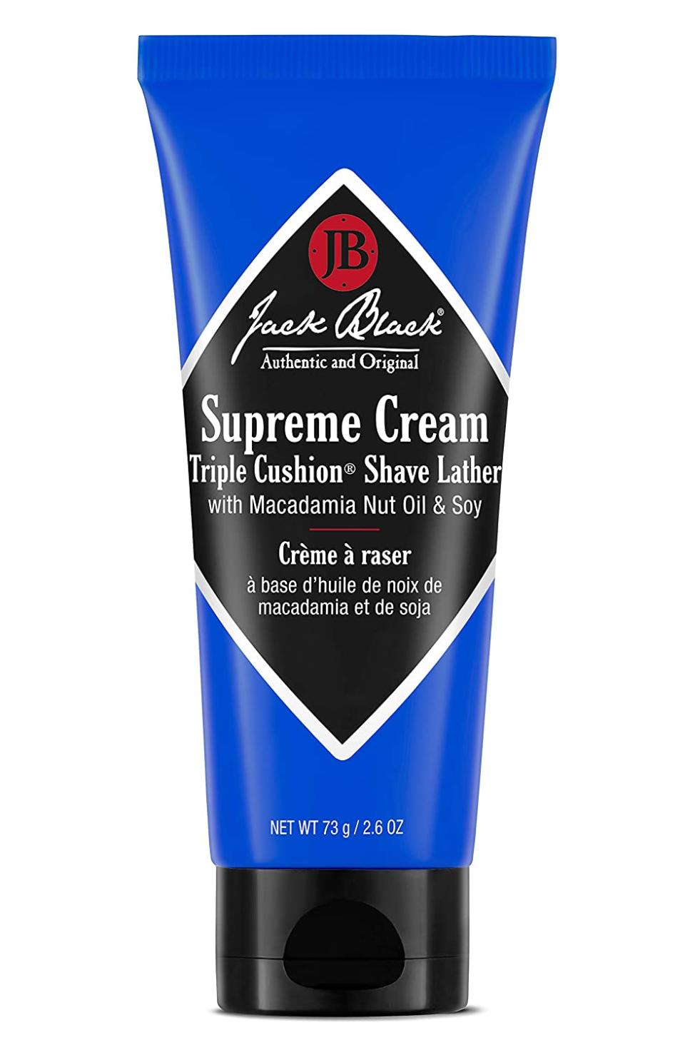 JACK BLACK Supreme Cream Triple Cushion Shave Lather, Best Men's Shaving Cream