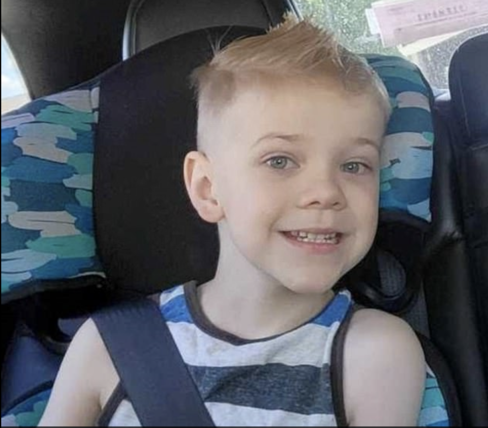 Police are digging up a backyard in Fruitland, Idaho, as they search for missing 5 year old Michael Vaughan (Supplied)
