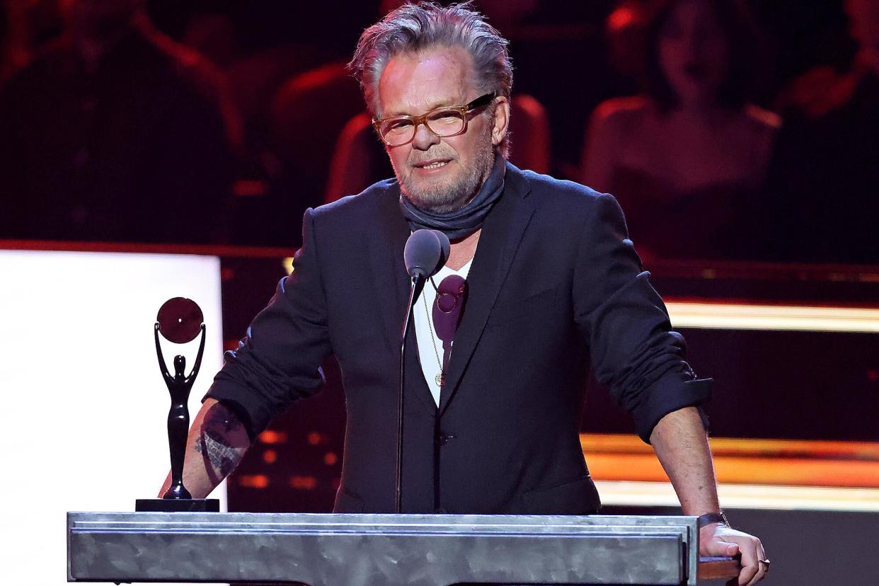 John Mellencamp speaks onstage during the 37th Annual Rock & Roll Hall of Fame Induction Ceremony at Microsoft Theater on November 05, 2022 in Los Angeles, California.