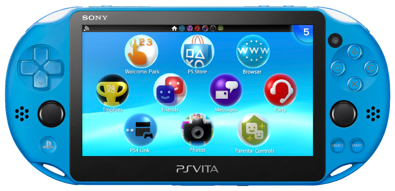 Sony's aqua blue PS Vita GameStop November | Engadget