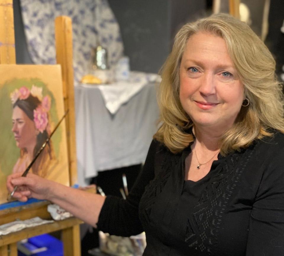 Jennifer Behymer of Grafton is in her fourth year as an exhibiting artist at Small Stones and her second year as a member of the organizing committee.