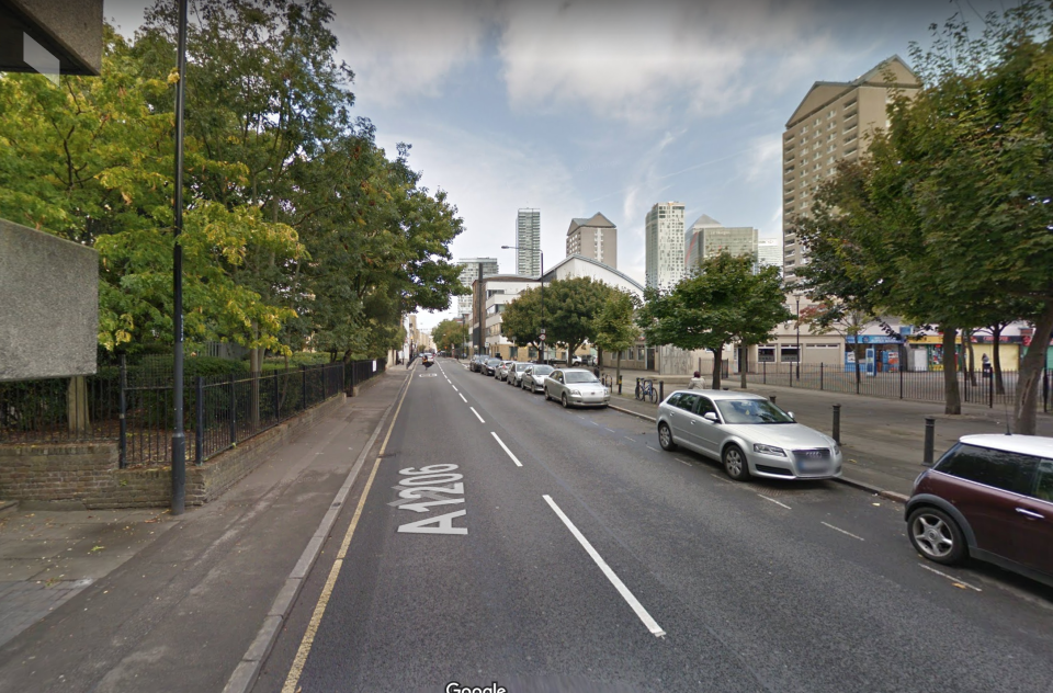 <em>Attack – police believe the woman was attacked before running to Westferry Road (Picture: Google)</em>