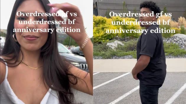 Mayumi Handa and her husband were overdressed-underdressed at their recent anniversary dinner, which she posted about on TikTok.