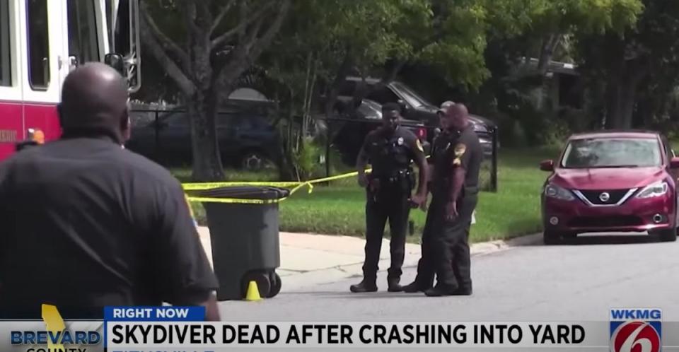 The sky diver’s body was found in the front yard of a home in Florida (WKMG)