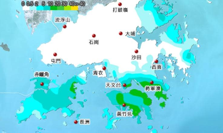 本港今日天氣大致多雲，有驟雨及幾陣狂風雷暴，雨勢有時較大。(香港天文台)