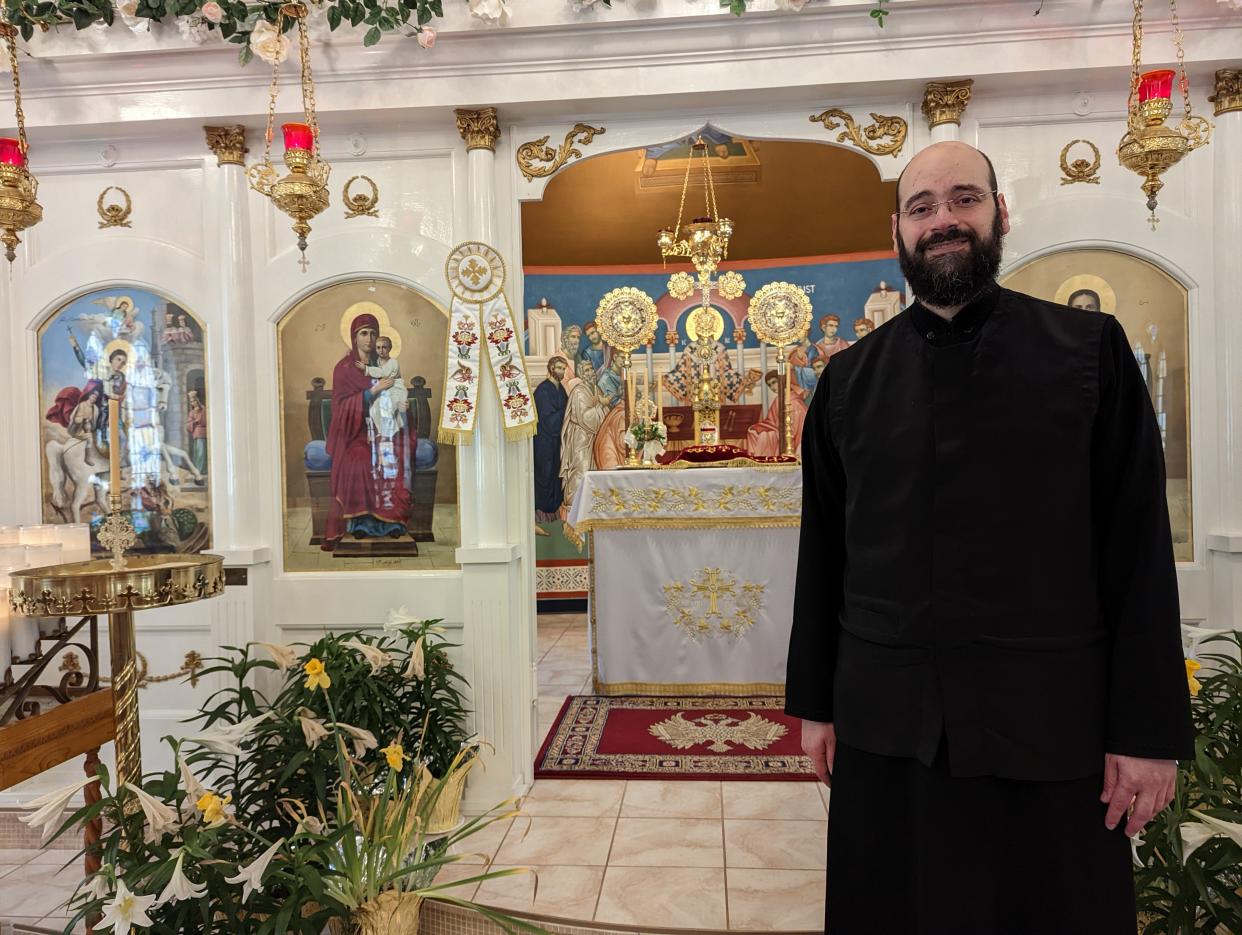 The Very Rev. Michael Corbin is the priest at St. George Antiochian Orthodox Church, which was built by Middle Eastern immigrants in Canton in 1922. The church is celebrating its centennial and its current growth in membership.