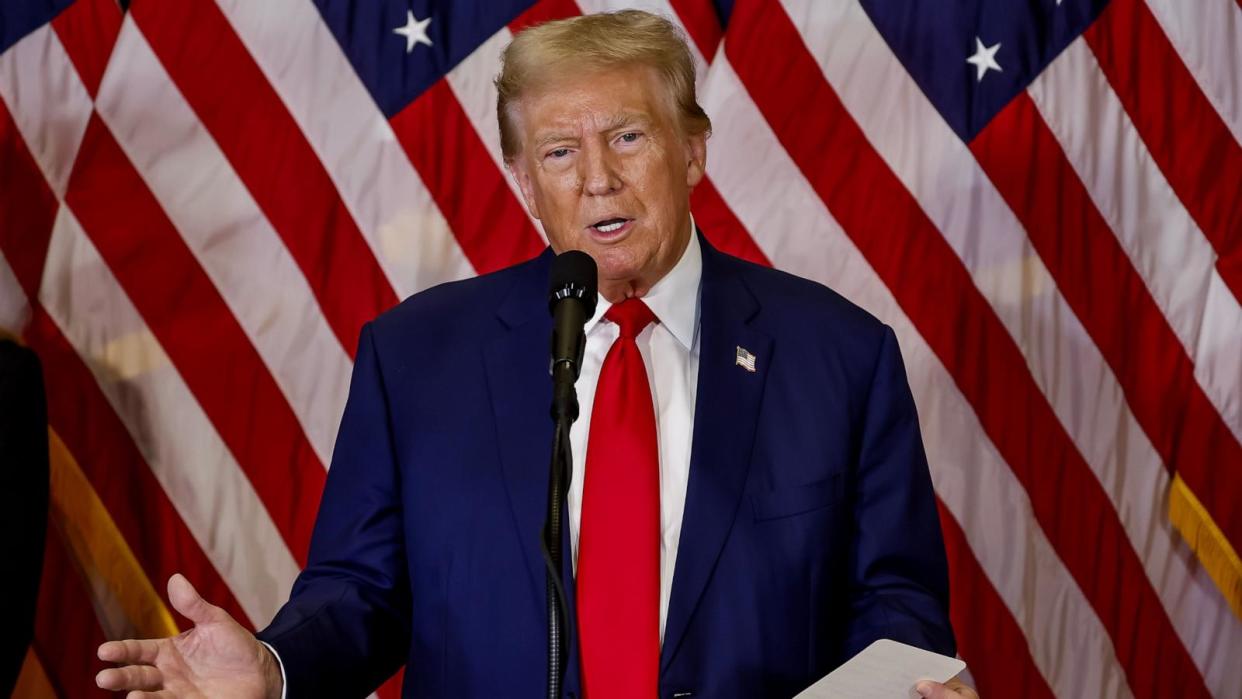 PHOTO: Former US President and Republican presidential nominee Donald Trump speaks during a press conference at the Trump Tower in New York City, Sept. 6, 2024. (Justin Lane/EPA-EFE/Shutterstock)