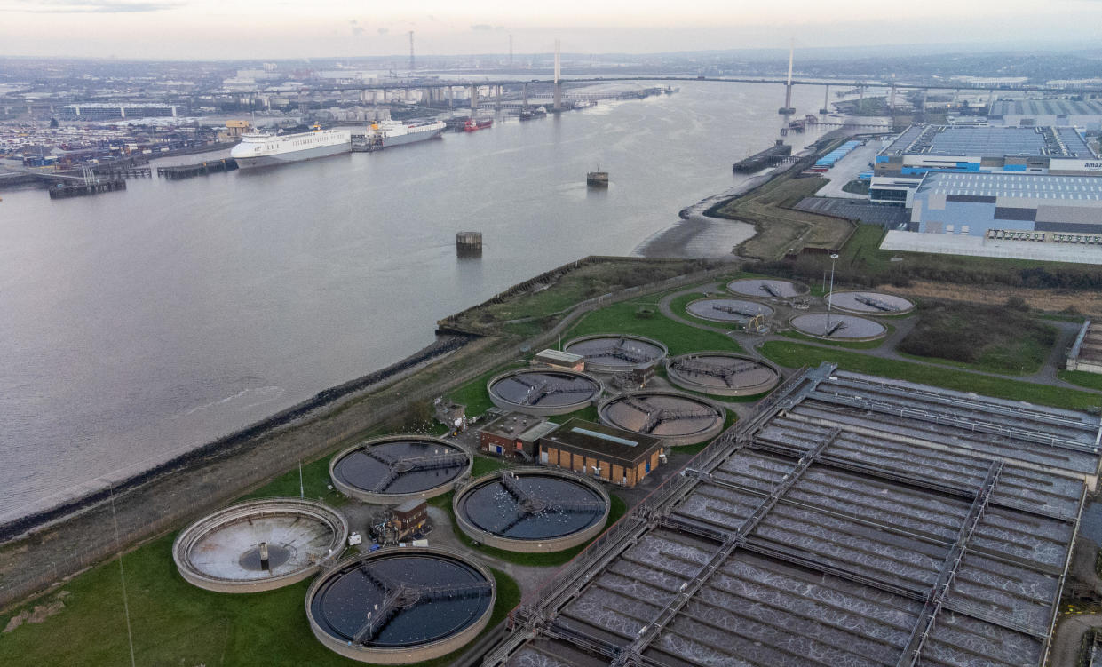 Long Reach sewage treatment works, operated by Thames Water Ltd., on the banks of the River Thames, in London, UK, on Wednesday, March 6, 2024. / Credit: Bloomberg