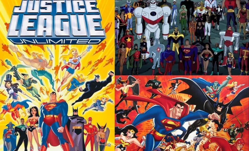 The animated roster of the Justice League Unlimted.