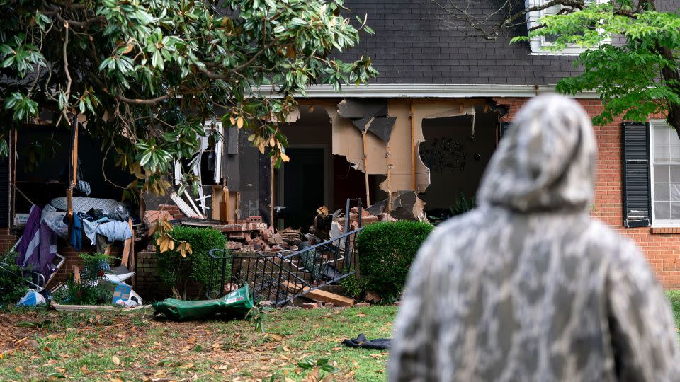 The crime scene is pictured on April 30, 2024, in Charlotte, North Carolina. - Sean Rayford/Getty Images