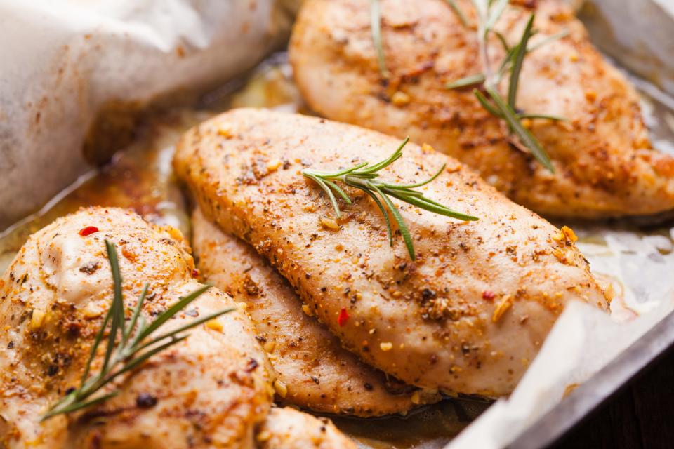 chicken breasts on a platter