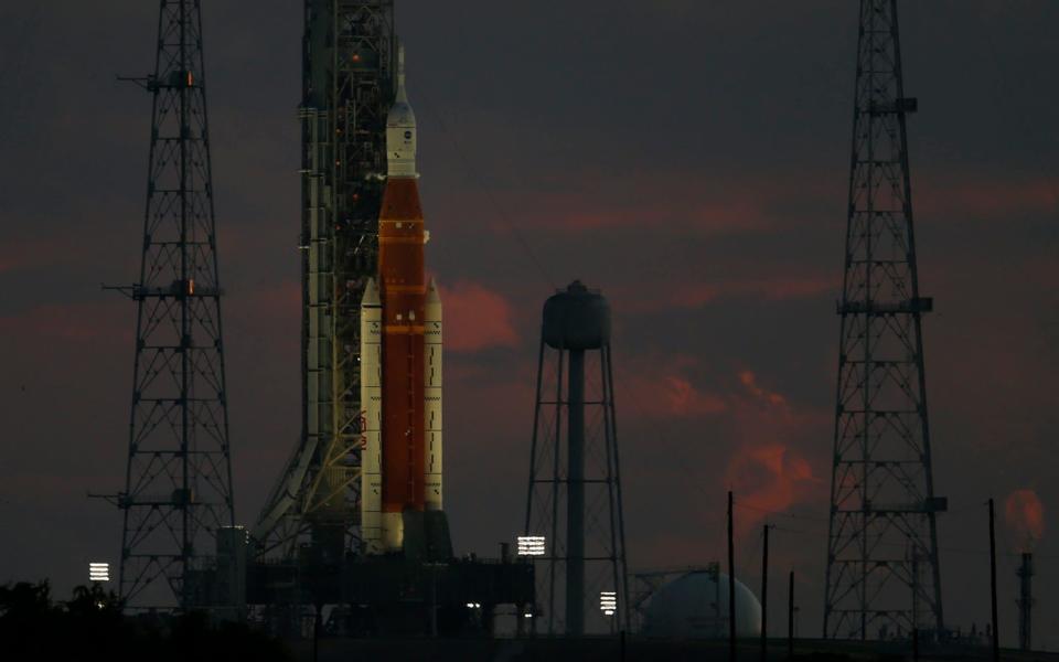 NASA's Mega Moon rocket is awaiting its launch  - JOE SKIPPER /REUTERS 