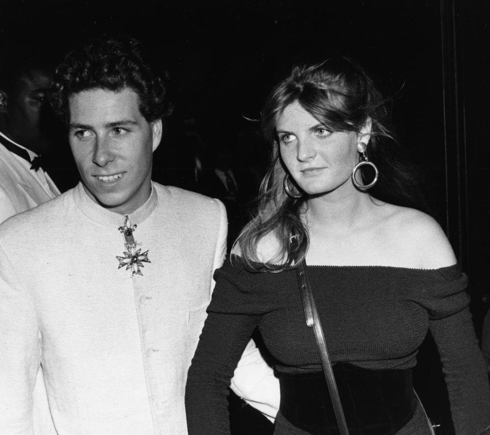 David Armstrong Jones, Viscount Linley, with socialite Susannah Constantine attending a party held by Lady Theresa Manners in London, June 27th 1985. (Photo by Dave Hogan/Getty Images)