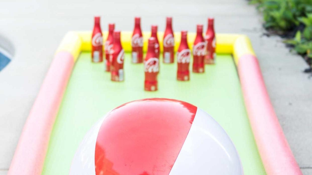 tailgate games coke bottle bowling