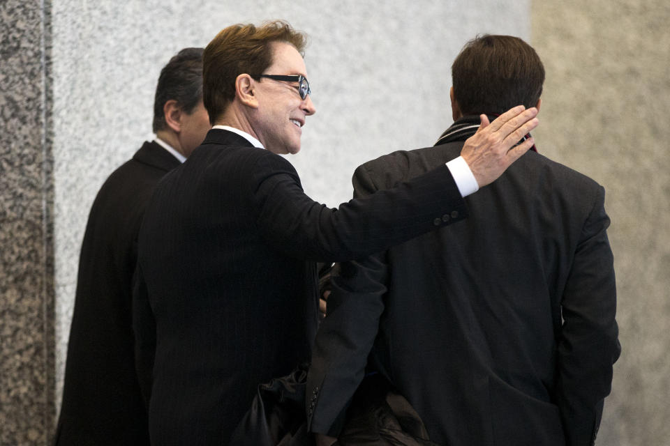 H. Ty Warner, the billionaire who created Beanie Babies, arrives at federal court for sentencing on Tuesday, Jan. 14, 2014, in Chicago. Last year Warner pleaded guilty to one count of tax evasion for hiding $25 million in income in secret Swiss bank accounts. (AP Photo/Andrew A. Nelles)