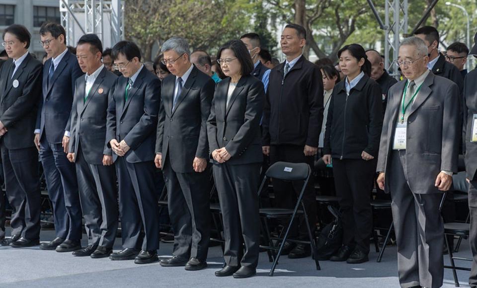 蔡英文今日上午前往嘉義出席「二二八事件77周年中樞紀念儀式」。（總統府提供）