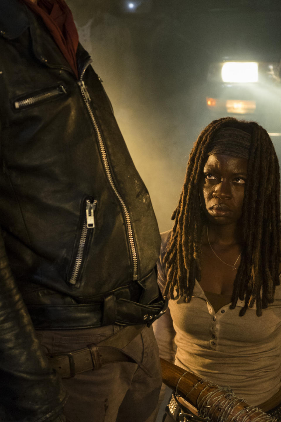 <p>Danai Gurira as Michonne, Jeffrey Dean Morgan as Negan (Credit: Gene Page/AMC) </p>