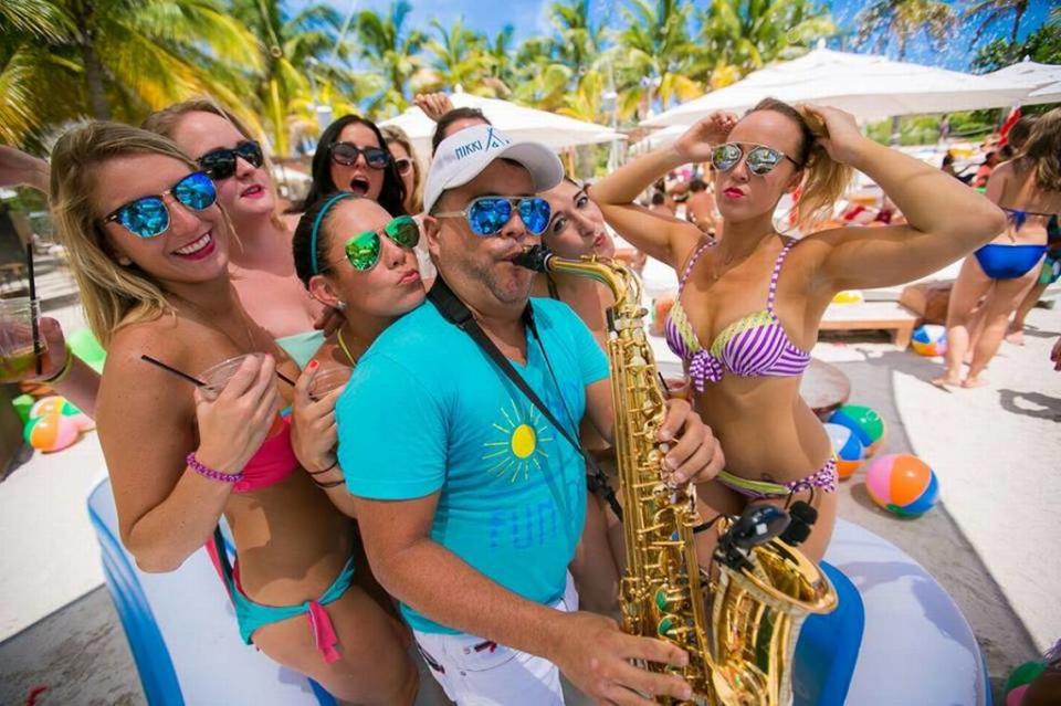 Partying at Nikki Beach. Courtesy