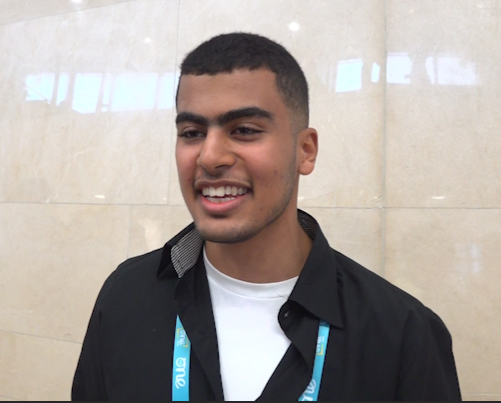 Motaz Amer, who is originally from Yemen and is living in Northern Ireland, at the One Young World summit in Belfast (Claudia Savage/PA)