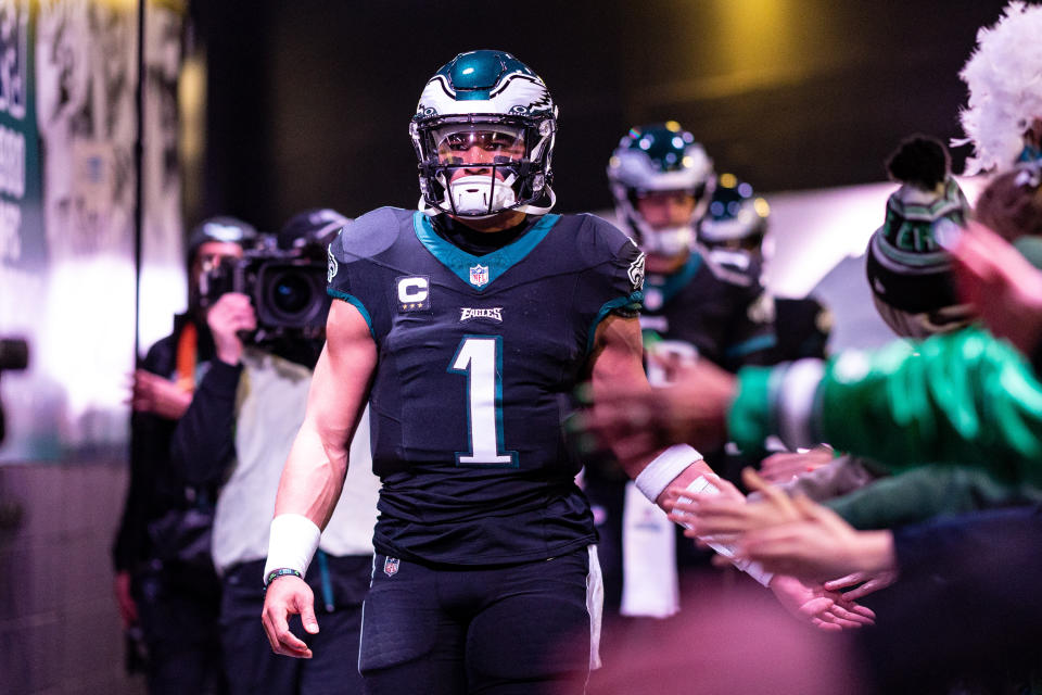 Jalen Hurts and the Eagles look to snap a three-game losing streak. (Bill Streicher/Reuters)