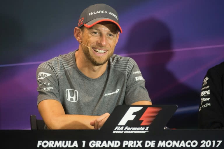 Britain's Jenson Button speaks at a press conference four days ahead of the Monaco Formula One Grand Prix on May 24, 2017