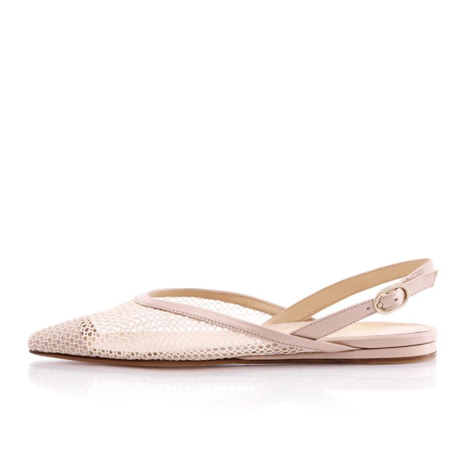 44) Marion Parke Nicky Mesh Slingback Flat