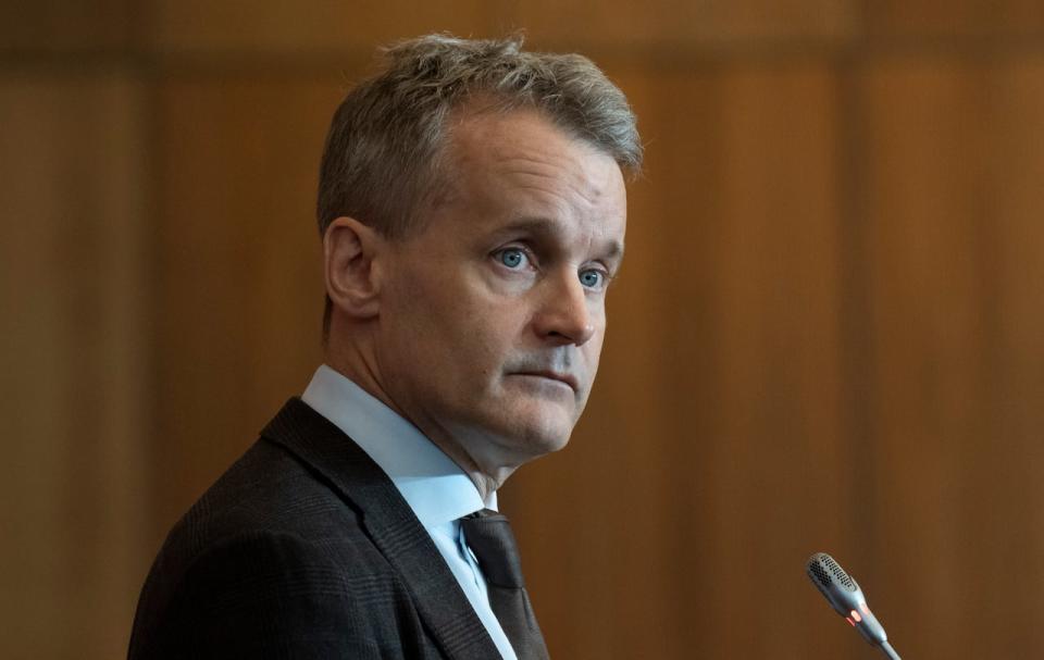 Labour Minister Seamus O’Regan is seen during an announcement, Wednesday, October 19, 2022 in Ottawa. 