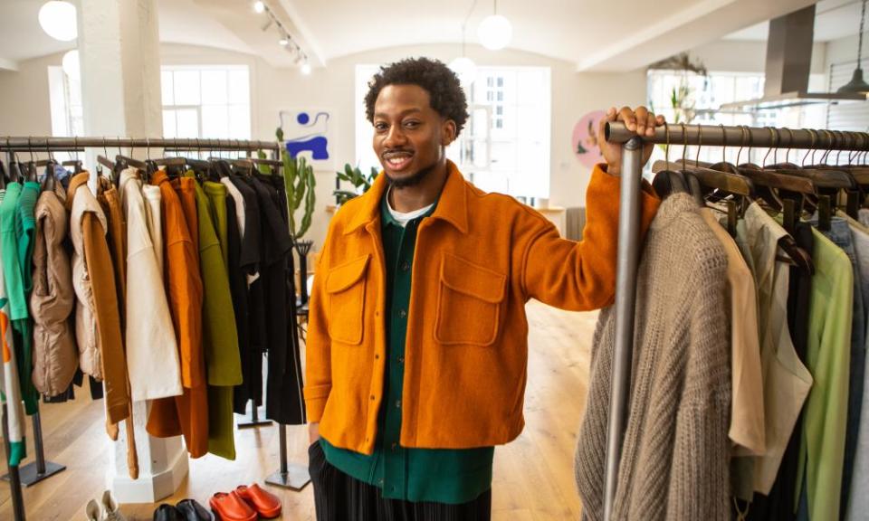 Joel Adebayo photographed at his store “Not Just Another Store” located in a loft apartment in Shoreditch. Joel Adebayo is the Co-founder of “Not Just Another Store” and UTTER Group, a retail company and consulting firm that helps retail companies and fashion brands with business development, marketing strategy (including direct to consumer strategies) as well as manufacturing.