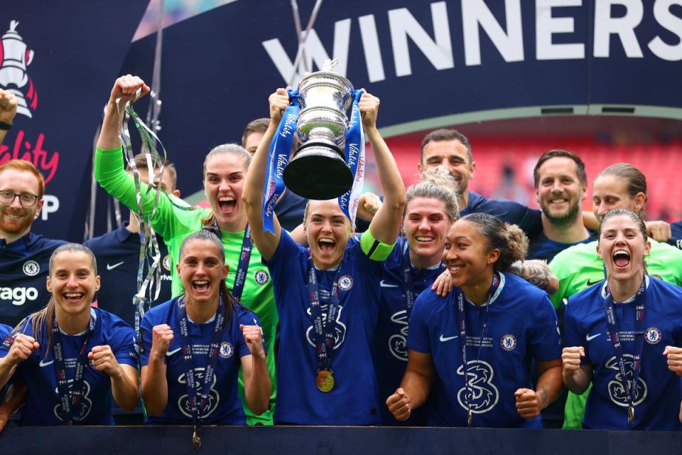 Chelsea are bidding to secure a fourth consecutive Women’s FA Cup  (The FA via Getty Images)