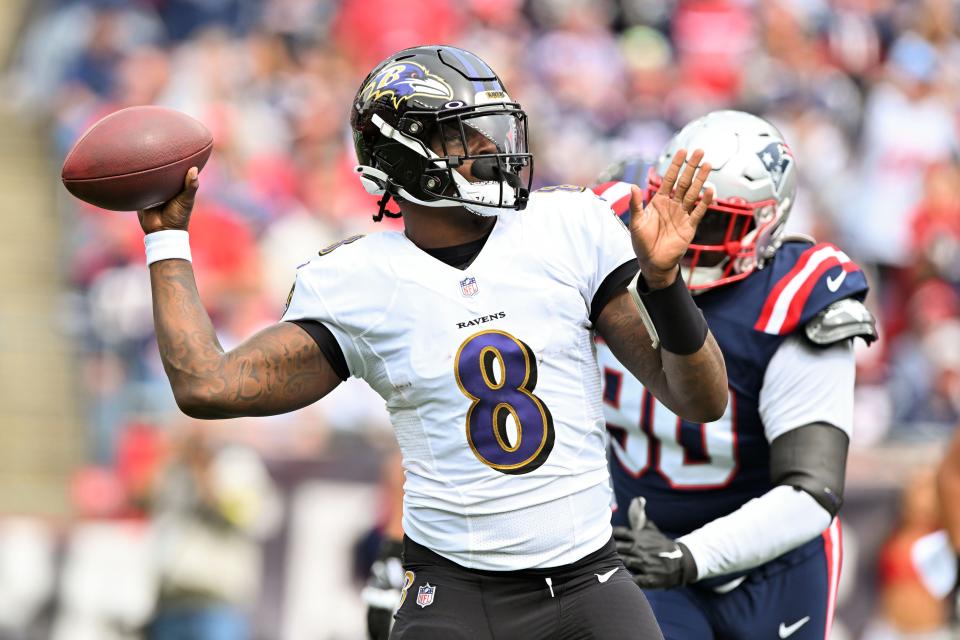 Ravens QB Lamar Jackson put on a show Sunday in New England.